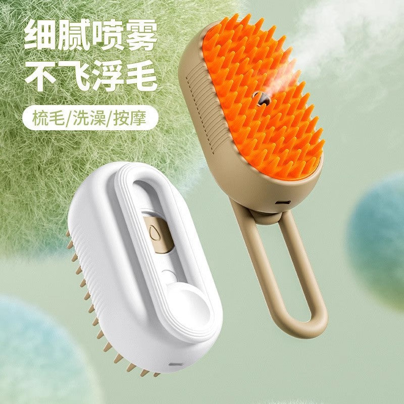 Electric Steam Pet Grooming Brush