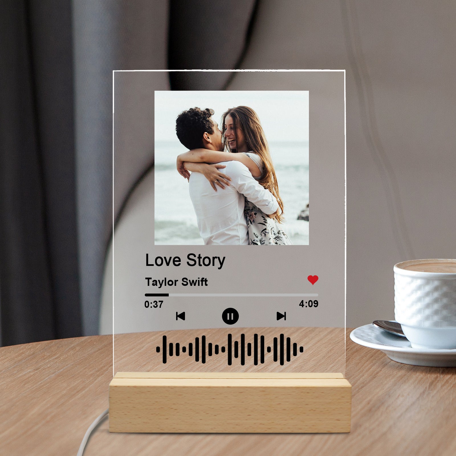 Cross-Border Hot-Selling Product: Spotify Music Night Light, U-Shaped Acrylic Plaque, Customizable Photo and Song Souvenir