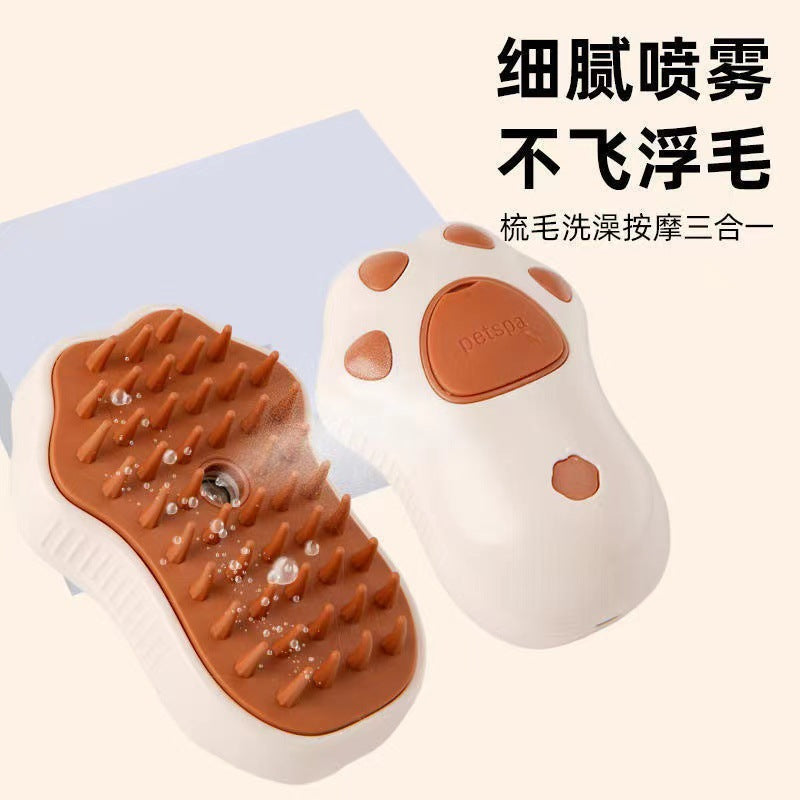 Electric Steam Pet Grooming Brush