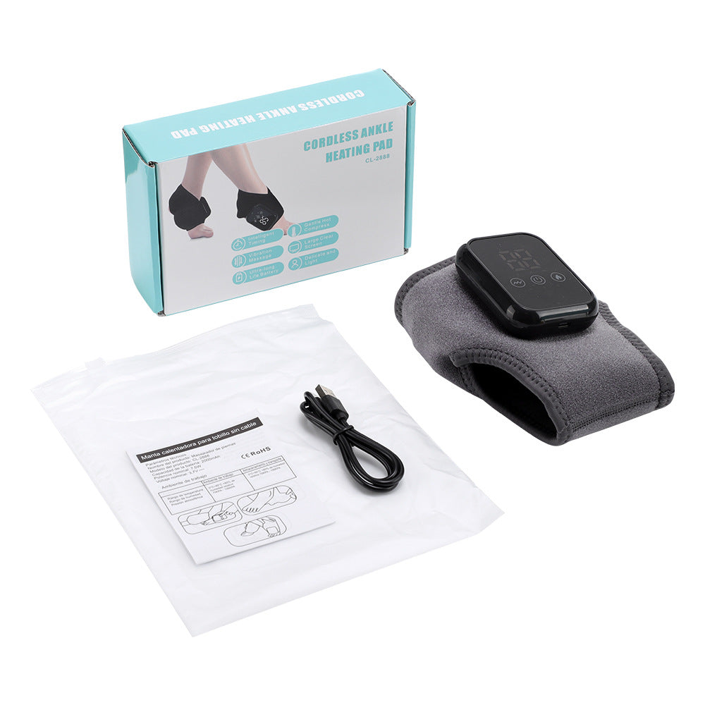 Cross-Border Hot-Selling USB Electric Heating Ankle Massager, Rechargeable Ankle Joint Care Foot Massager