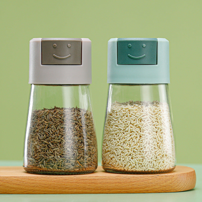 Press-Type Glass Seasoning Jar