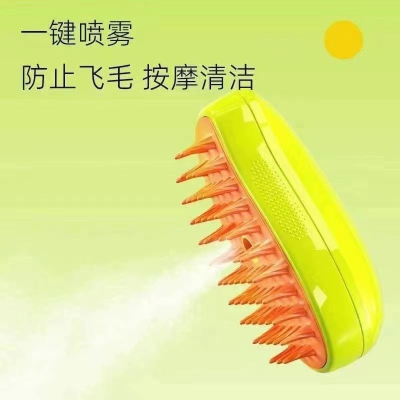Electric Steam Pet Grooming Brush