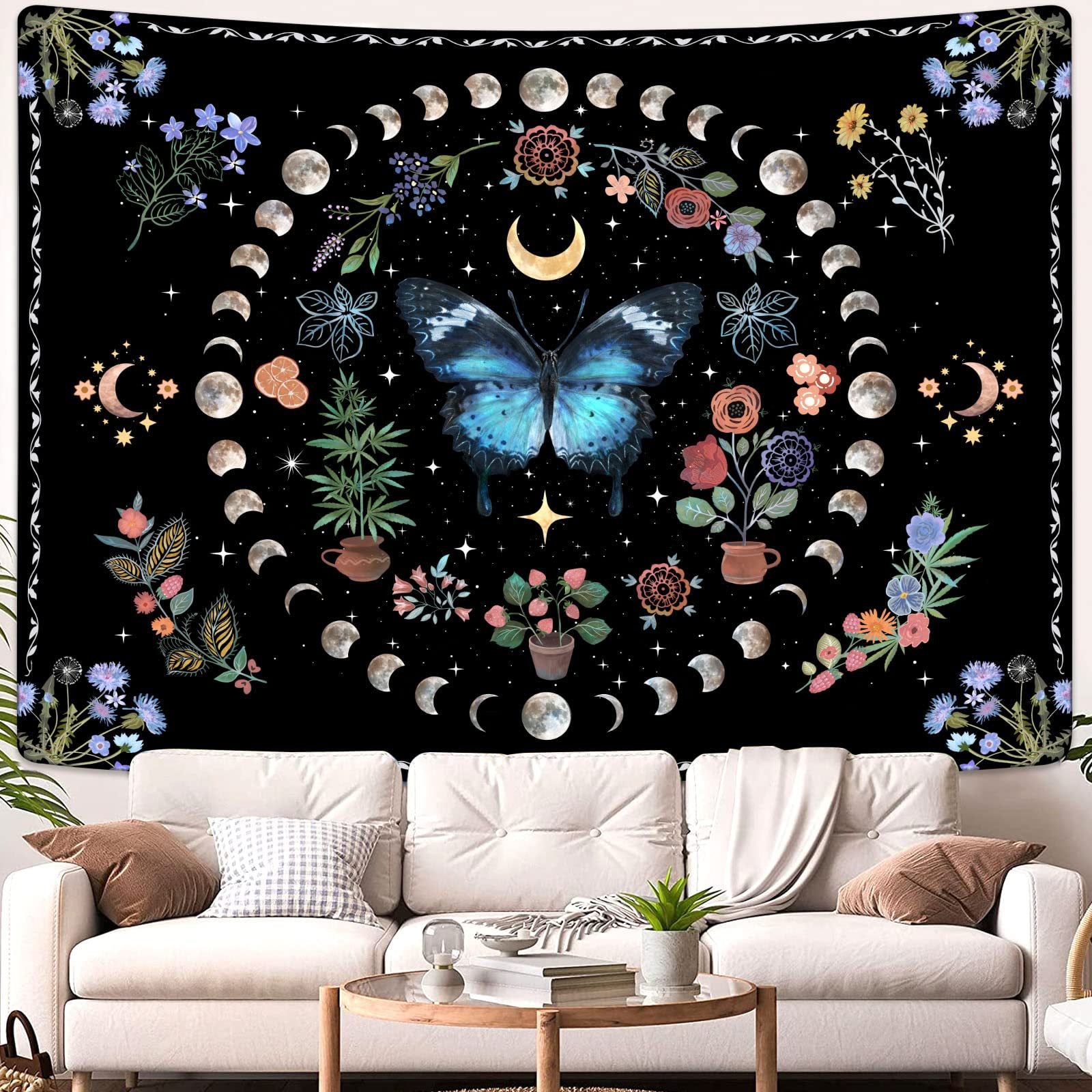 Cross-Border Tapestry Bohemian Mandala Art Style Tapestry Living Room Wall Background Decoration Bedroom