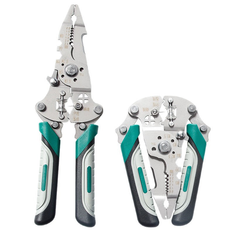 Stainless Steel Multifunctional Wire Stripping Pliers for Electricians, Manual Wire Stripping Tool