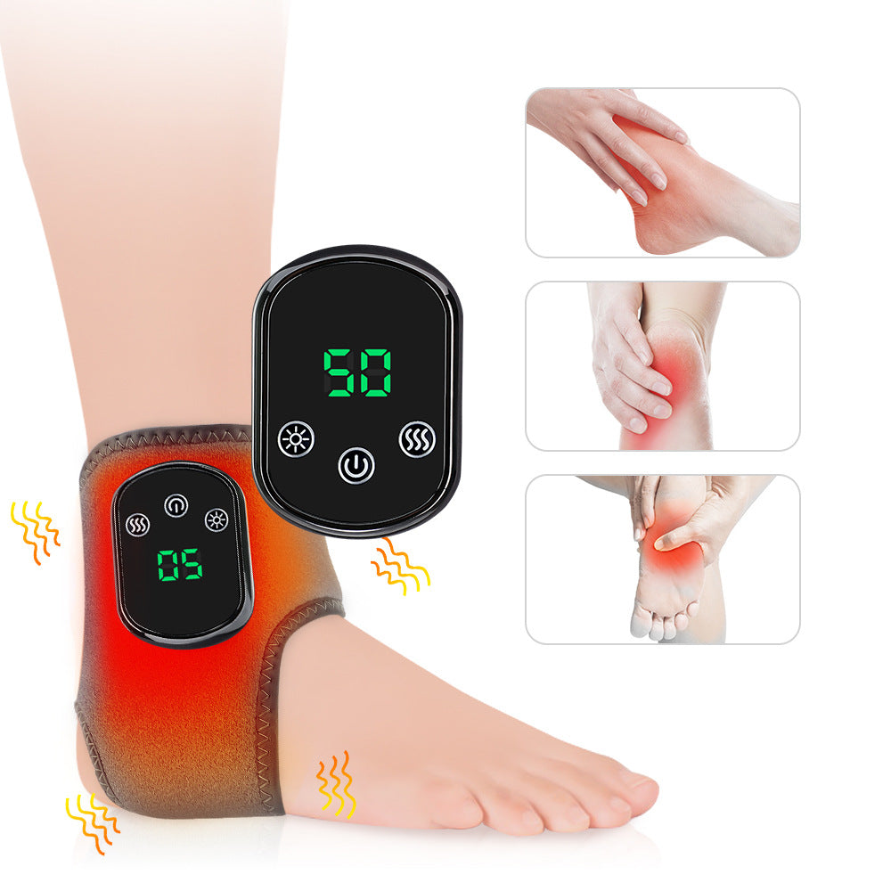 Cross-Border Hot-Selling USB Electric Heating Ankle Massager, Rechargeable Ankle Joint Care Foot Massager