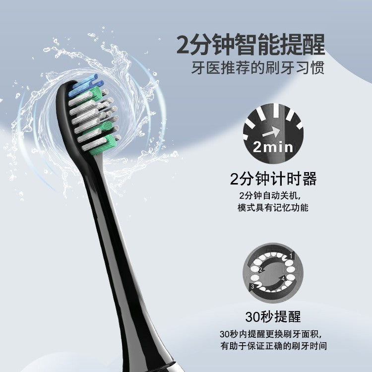 Rechargeable Electric Toothbrush with 8 Brush Heads
