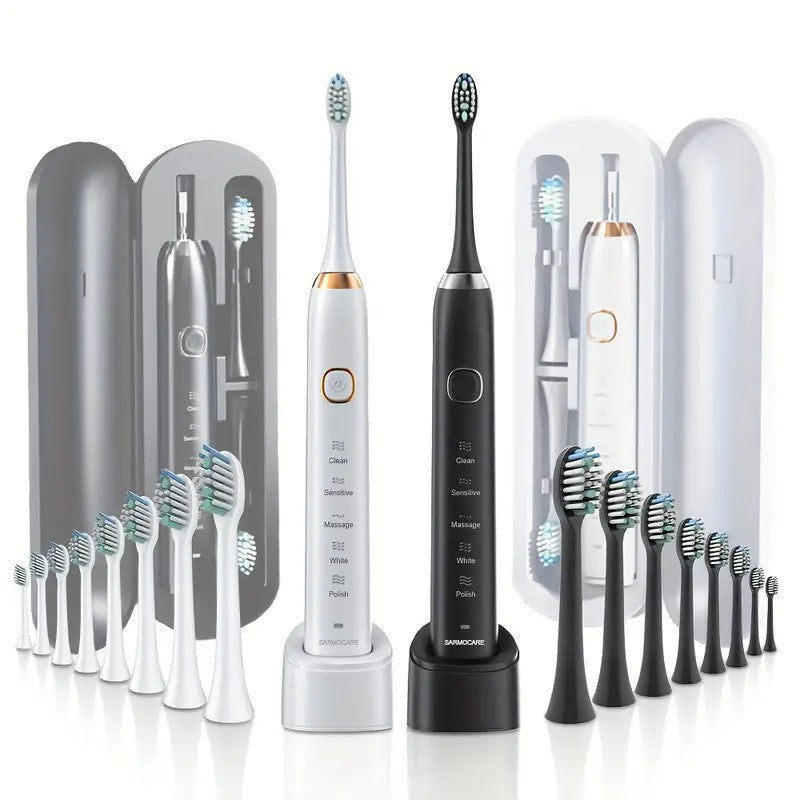 Rechargeable Electric Toothbrush with 8 Brush Heads