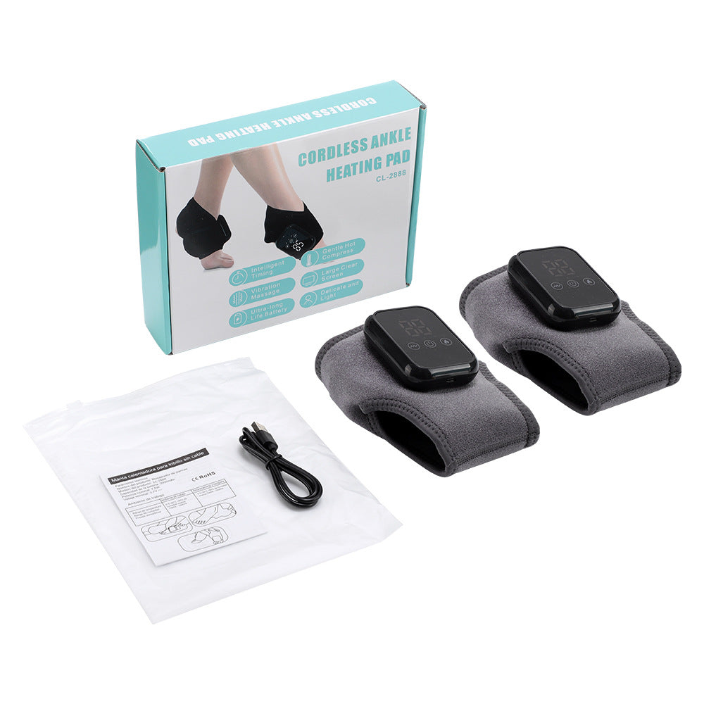 Cross-Border Hot-Selling USB Electric Heating Ankle Massager, Rechargeable Ankle Joint Care Foot Massager
