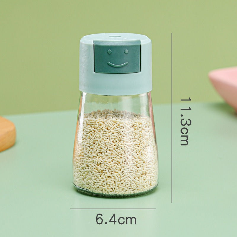 Press-Type Glass Seasoning Jar