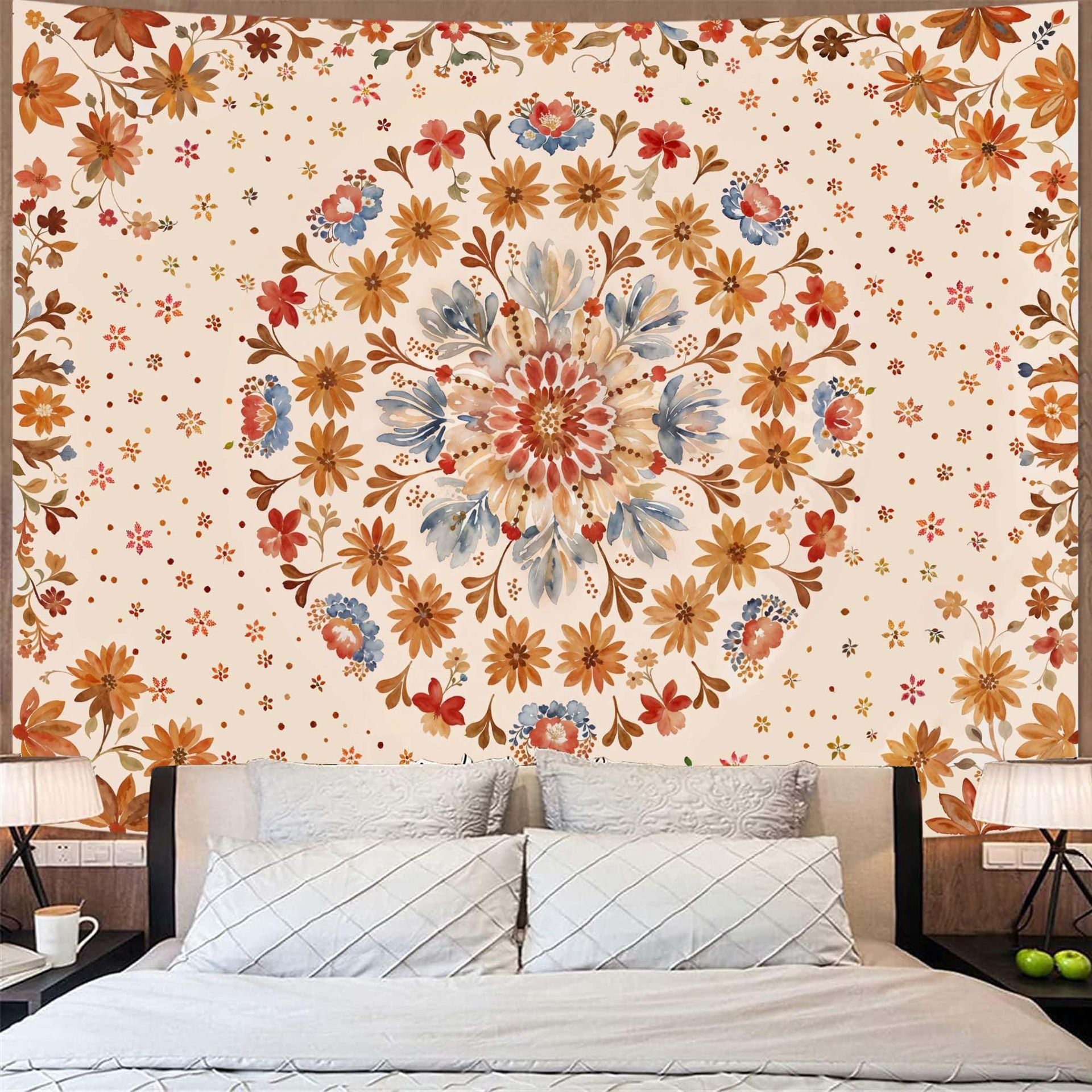 Cross-Border Tapestry Bohemian Mandala Art Style Tapestry Living Room Wall Background Decoration Bedroom