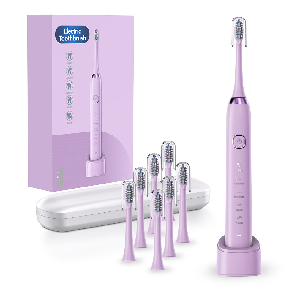Rechargeable Electric Toothbrush with 8 Brush Heads