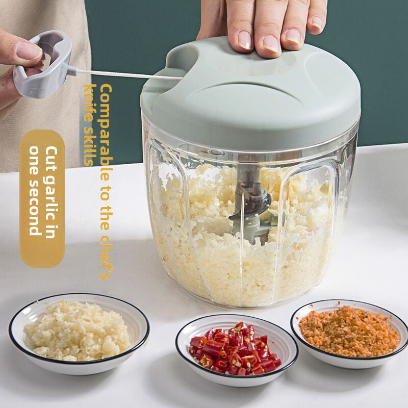 Large Garlic Puller 900ml Household Multi-Functional Vegetable Cutter Food Supplement Cooking Meat Grinder Manual Garlic Press