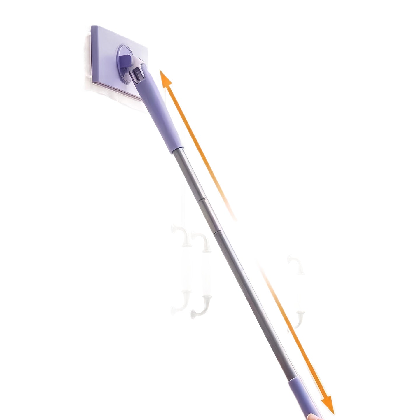 Face Towel Mop with Clip, No Dirty Hands, Automatic Clip for Dry and Wet Use, Bathroom Cleaning Lazy Mop
