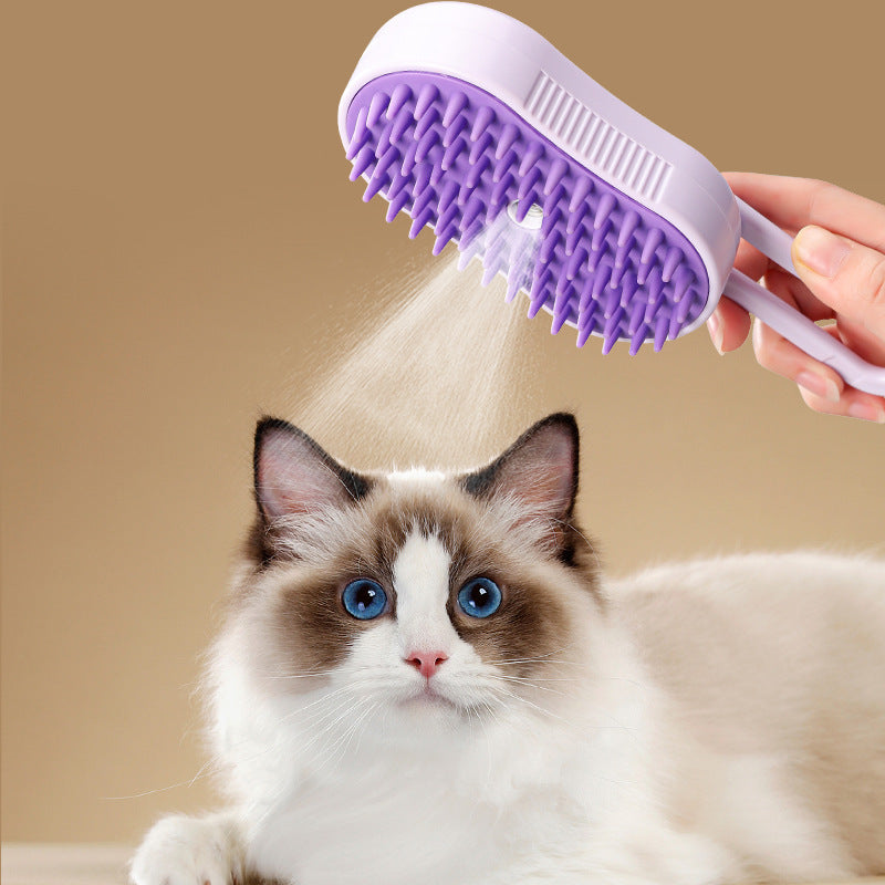 Electric Steam Pet Grooming Brush