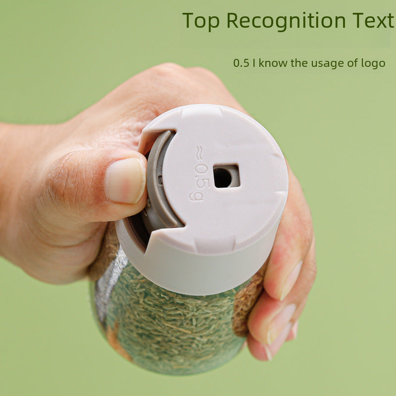 Press-Type Glass Seasoning Jar