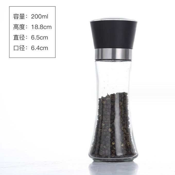 Stainless Steel Grinding Bottle Black Pepper Grinder Carbon Steel Core Western Food Barbecue Seasoning Manual Rotary Grinding
