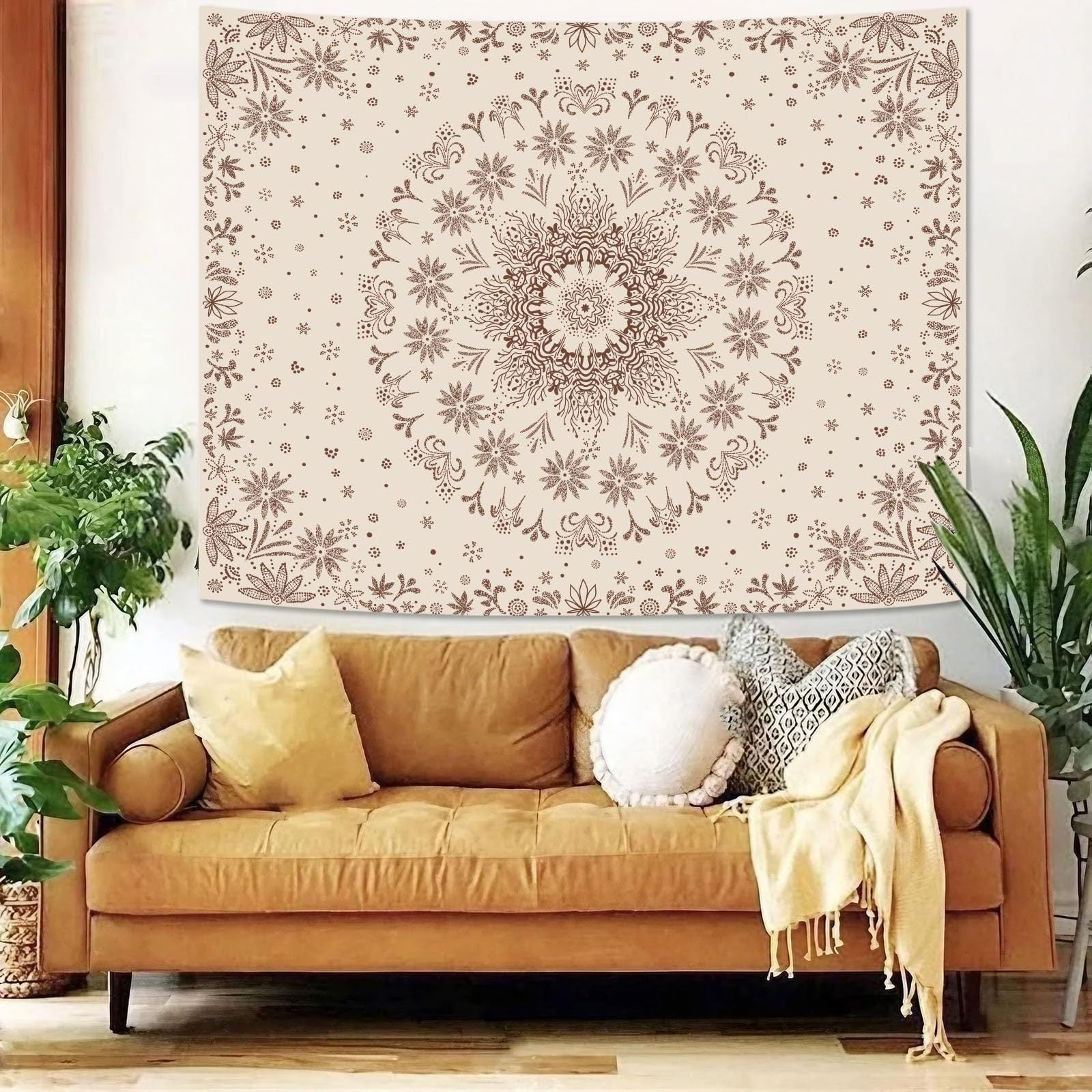 Cross-Border Tapestry Bohemian Mandala Art Style Tapestry Living Room Wall Background Decoration Bedroom