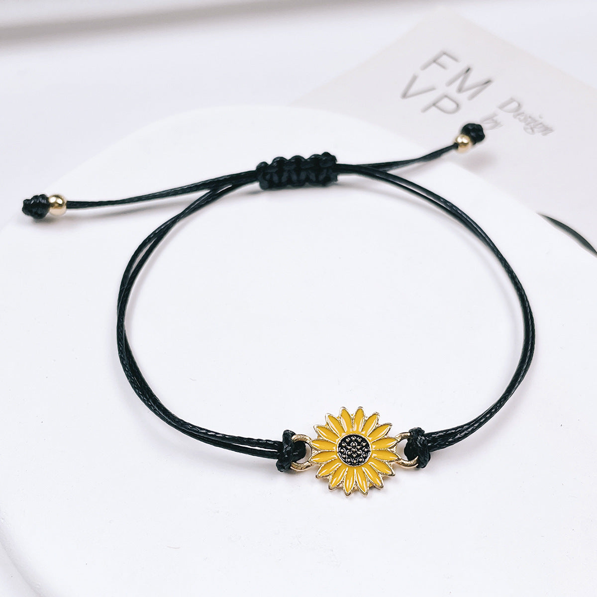 Adjustable Sunflower Friendship Bracelet