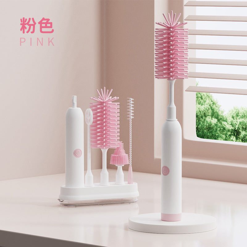 Electric Silicone Bottle Cleaning Brush