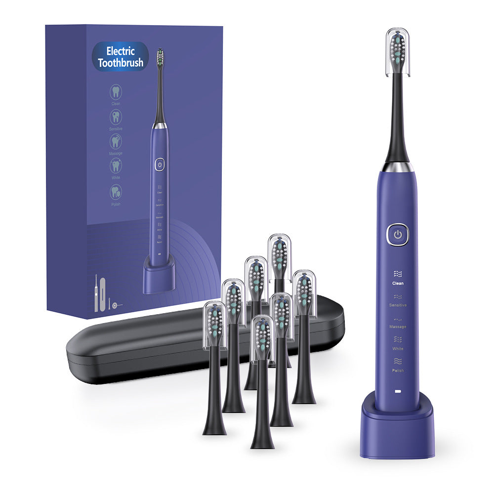 Rechargeable Electric Toothbrush with 8 Brush Heads