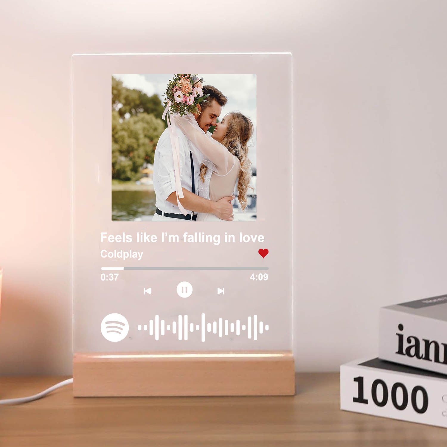 Cross-Border Hot-Selling Product: Spotify Music Night Light, U-Shaped Acrylic Plaque, Customizable Photo and Song Souvenir