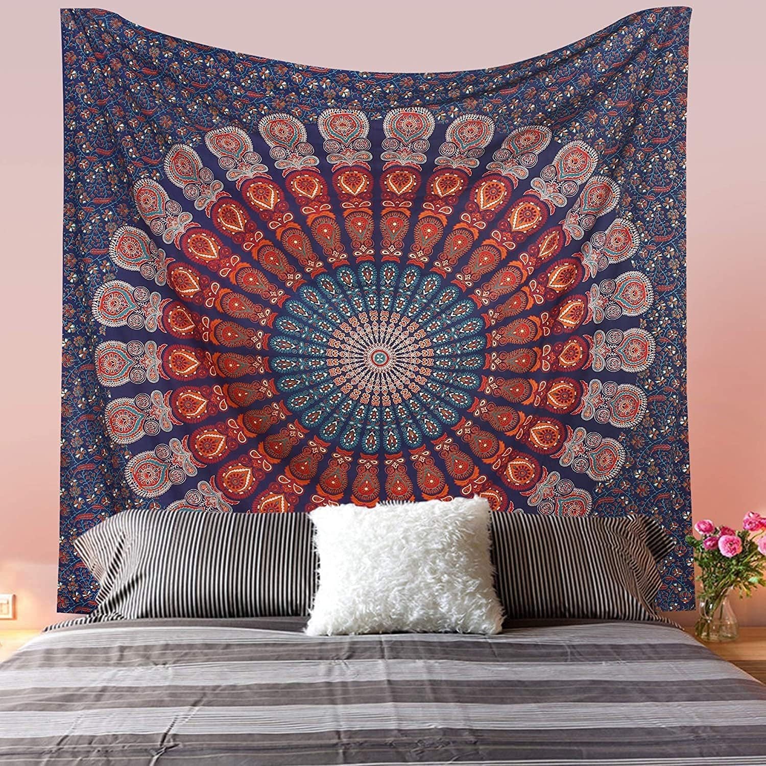 Cross-Border Tapestry Bohemian Mandala Art Style Tapestry Living Room Wall Background Decoration Bedroom