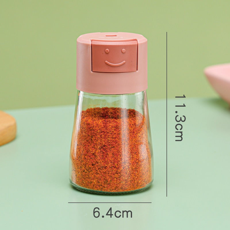 Press-Type Glass Seasoning Jar