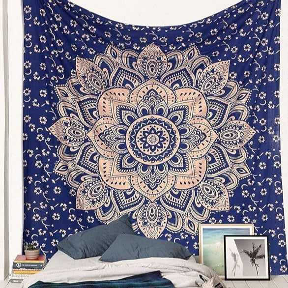Cross-Border Tapestry Bohemian Mandala Art Style Tapestry Living Room Wall Background Decoration Bedroom