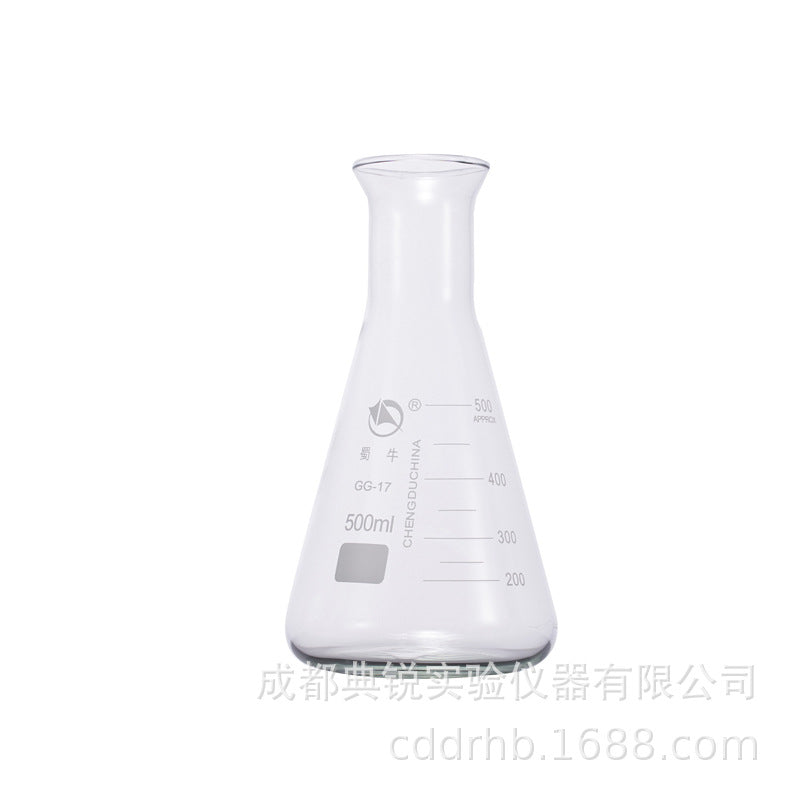 Factory price Shu Niu triangular flask small mouth straight mouth conical flask High Borosilicate large mouth triangular flask Bell mouth Shu glass