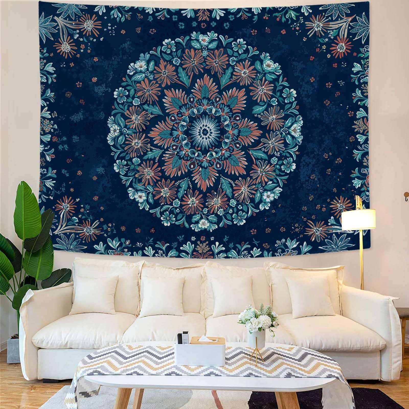 Cross-Border Tapestry Bohemian Mandala Art Style Tapestry Living Room Wall Background Decoration Bedroom